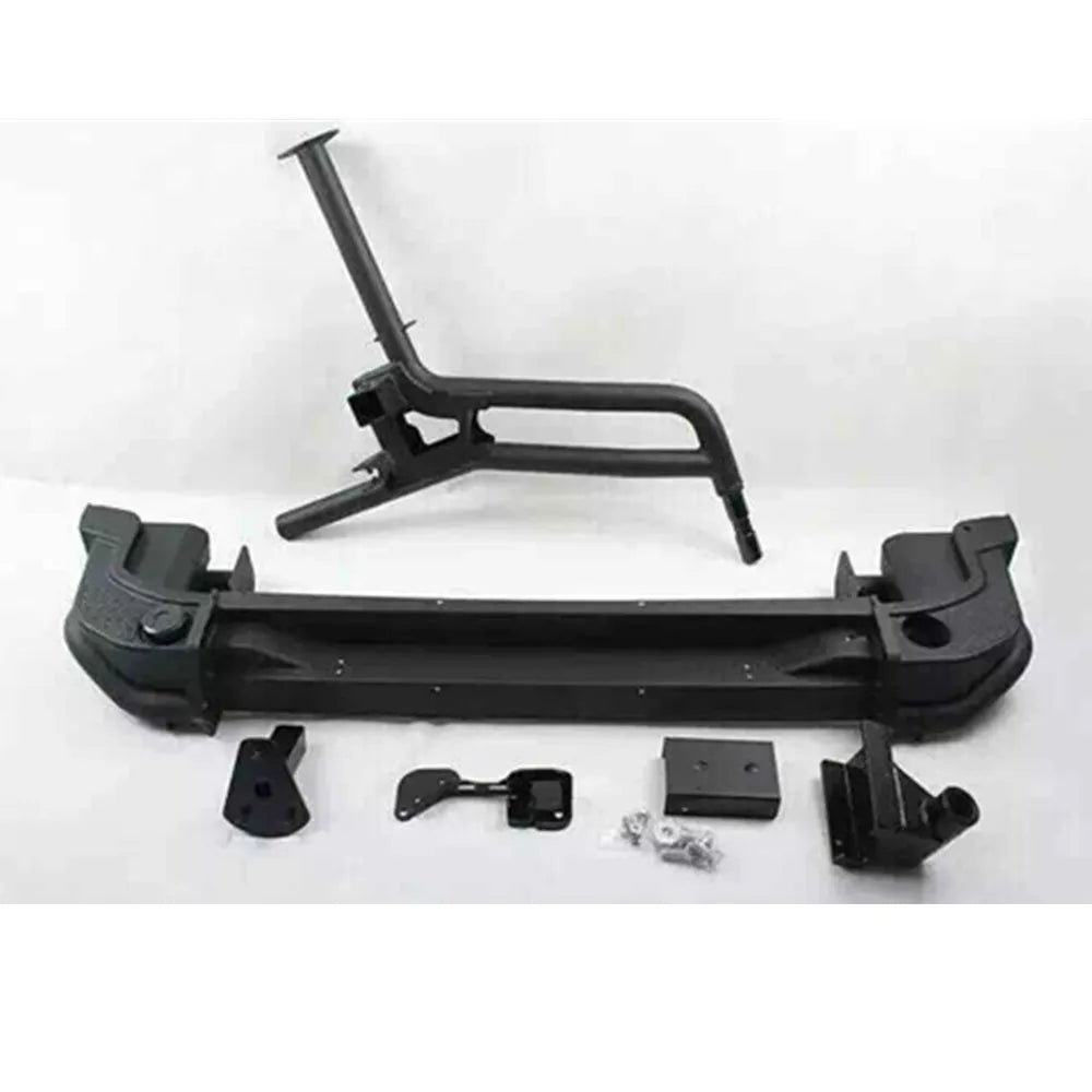 Spare Tire Mount Black Steel Rear Bumper