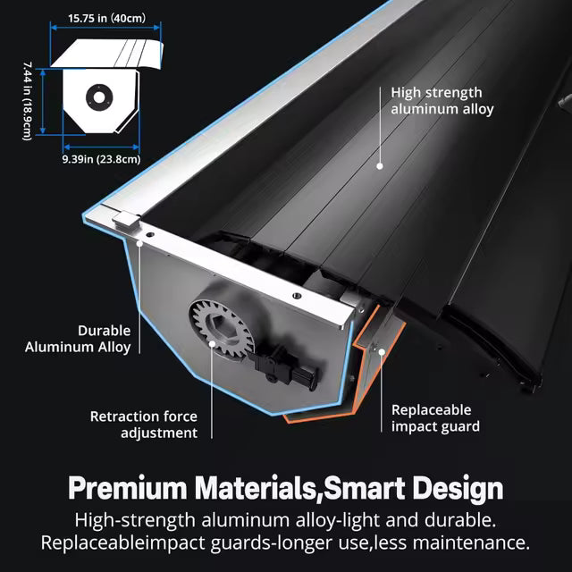Gladiator Aluminum Manual Retractable Roller Lid
