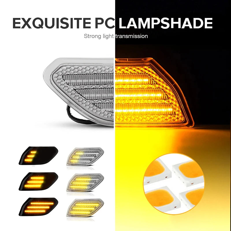 LED Dynamic Side Marker Light Turn Signal Blinker Indicator