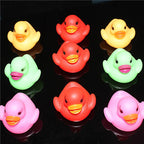 1 Pcs Cute Duck Bath Toys LED Water Induction Luminous Duck Floats Shower Fun Play Animal Pool Toys Children Bath Toys
