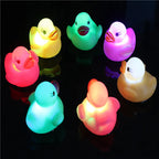 1 Pcs Cute Duck Bath Toys LED Water Induction Luminous Duck Floats Shower Fun Play Animal Pool Toys Children Bath Toys